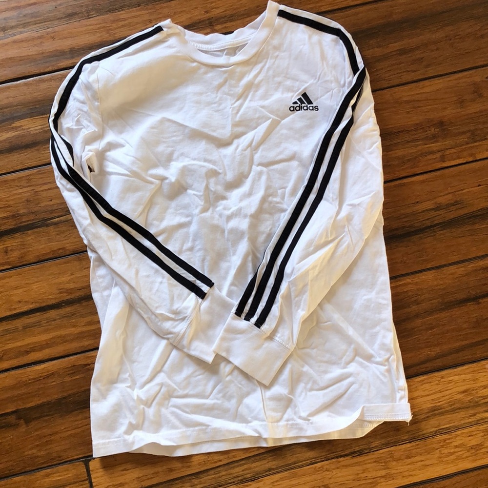 Youth medium adidas shirt white new